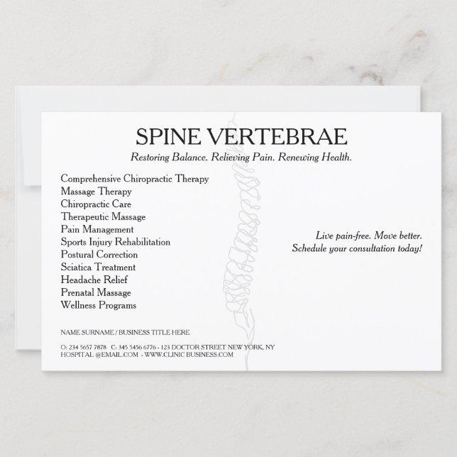 Chiropractor Licensed Massage Therapist brochure (Vorderseite)