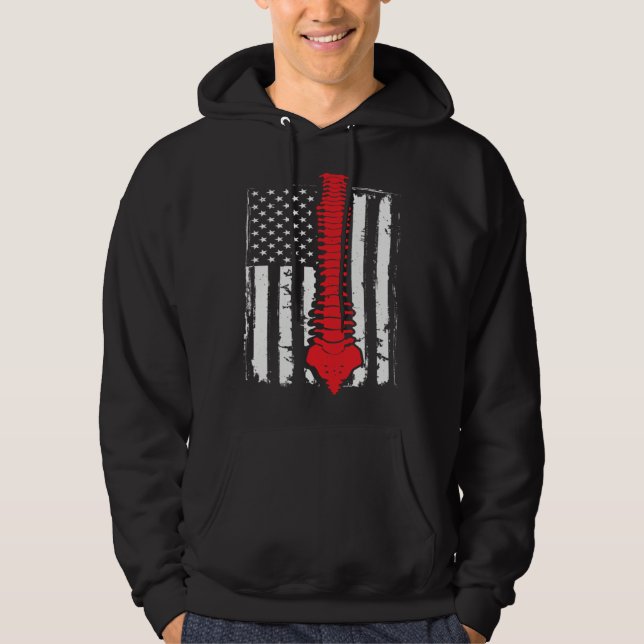 chiropractors USA Flag spines for chiropractic  2 Hoodie (Vorderseite)