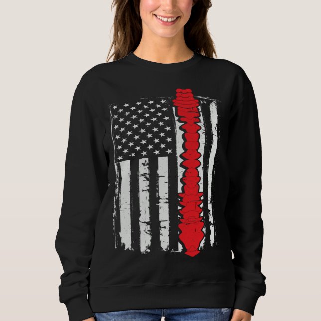 chiropractors USA Flag spines for chiropractic Sweatshirt (Vorderseite)