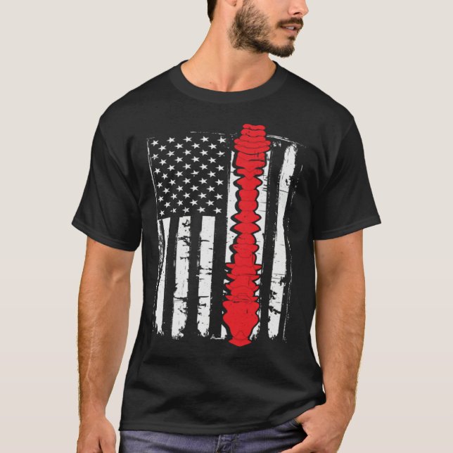 chiropractors USA Flag spines for chiropractic T-Shirt (Vorderseite)