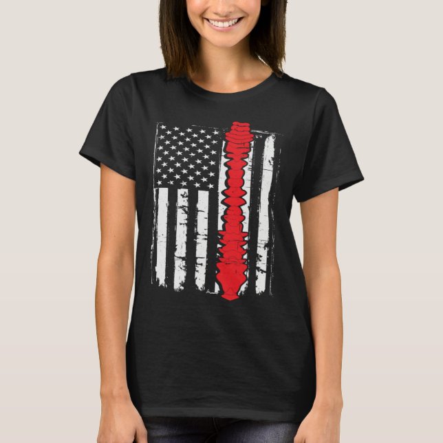 chiropractors USA Flag spines for chiropractic T-Shirt (Vorderseite)