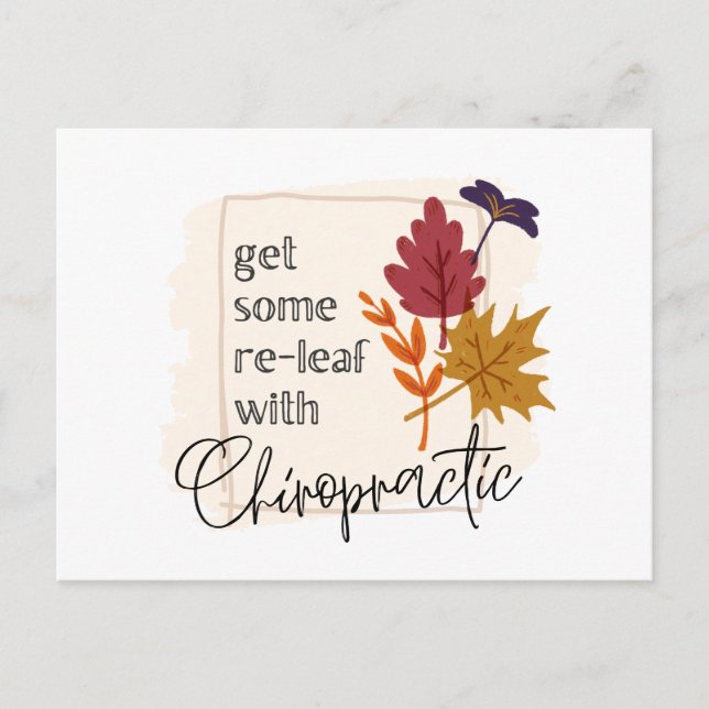 Chiropraktik, Chiropraktiker, Chiropraktiker Postkarte (Vorderseite)