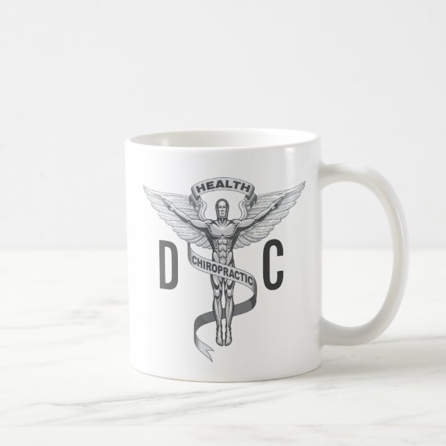 Chiropraktik-Emblem DC-Tasse Kaffeetasse (Rechts)