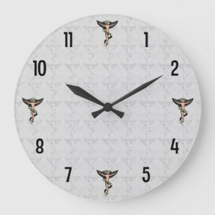 Chiropraktik-Emblem-Wanduhr Große Wanduhr