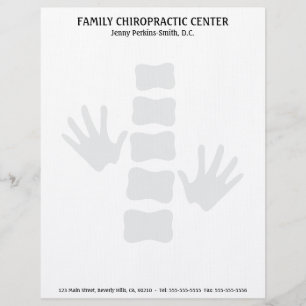 Chiropraktik-Hände u. Dorn-Briefkopf Briefkopf