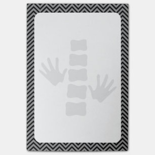 Chiropraktik-Hände und Dorn-Logo Posten-it® Post-it Klebezettel