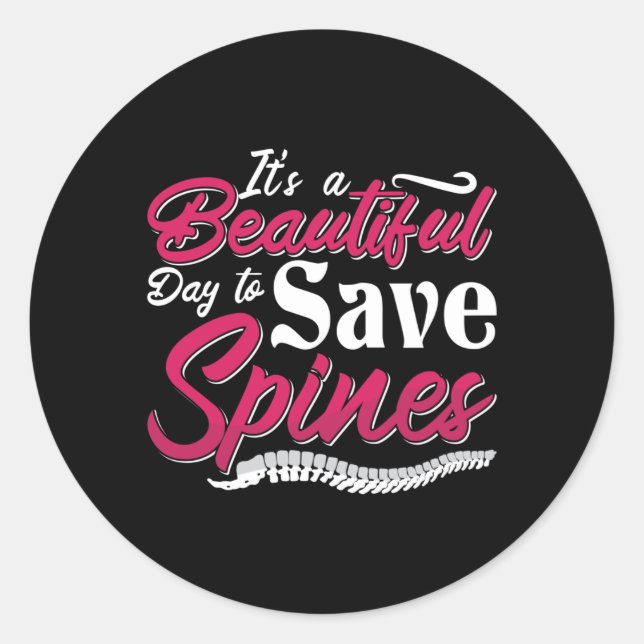 Chiropraktik ist ein wunderschöner Chiropraktor am Runder Aufkleber (Vorderseite)