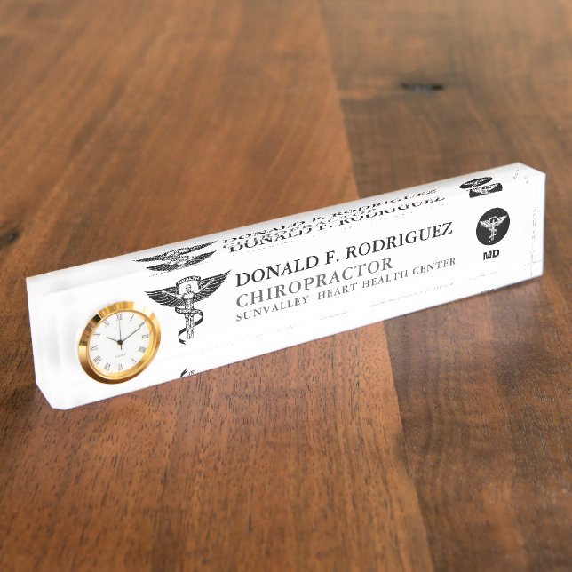 Chiropraktik-Medizin personalisiert Namensplakette (Seite)