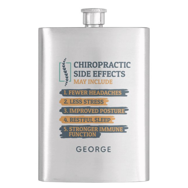 Chiropraktik Nebenwirkungen Gag Flachmann (Vorderseite)