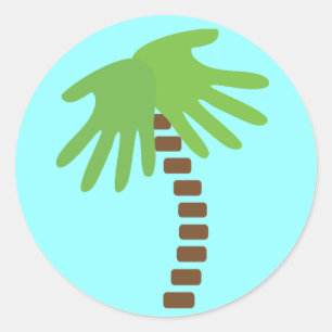Chiropraktik-Palme-Aufkleber Runder Aufkleber