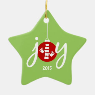 Chiropraktik-rote Freude-Weihnachtsverzierung Keramik Ornament