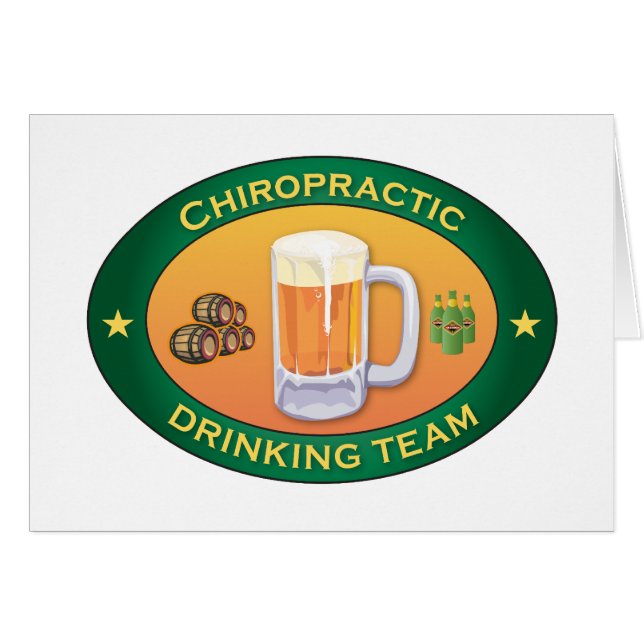 Chiropraktik-trinkendes Team (Vorderseite (Horizontal))