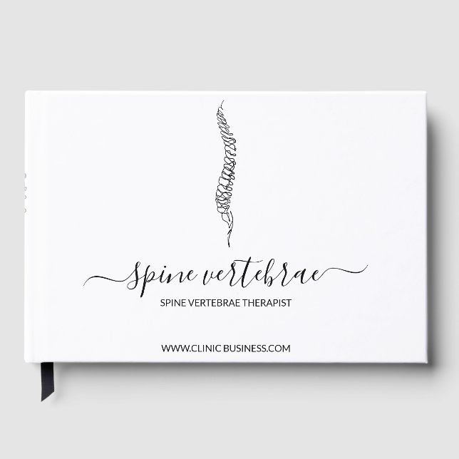 Chiropraktiker Arzt Spine Logo Gästebuch (Vorderseite)