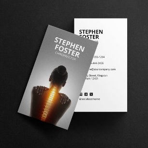 Chiropraktiker Massage-Therapeut Rücken einstellen Visitenkarte