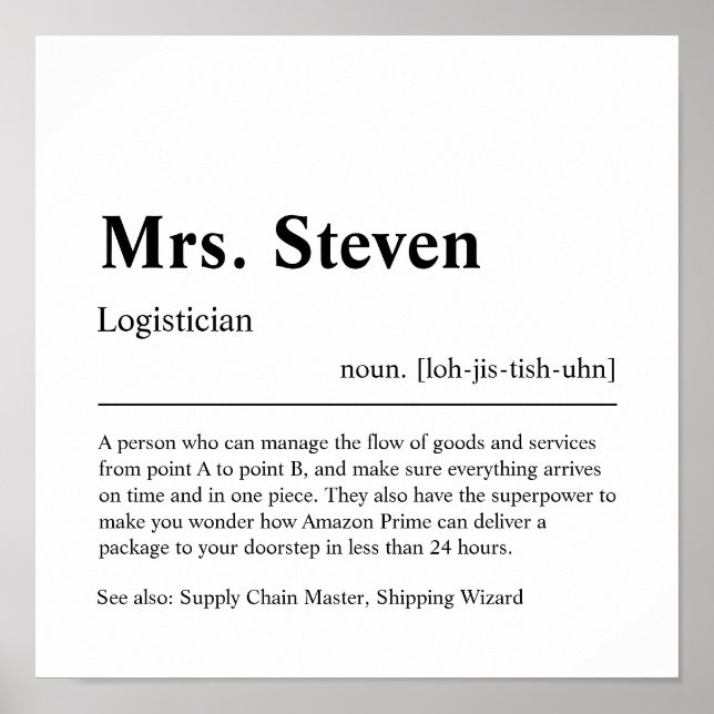 Chiropraktiker Personalisiertes Geschenk Poster (Vorne)