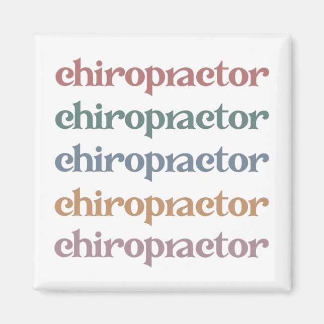 Chiropraktiker Retro Chiropractic Chiro Squad Gesc Magnet (Vorne)