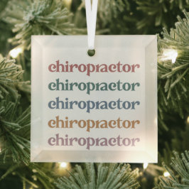 Chiropraktiker Retro Chiropractic Chiro Squad Gesc Ornament Aus Glas