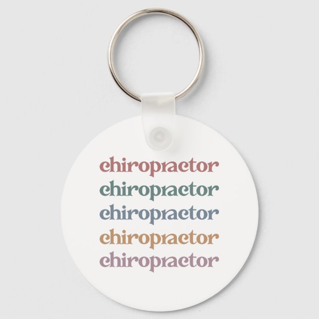 Chiropraktiker Retro Chiropractic Chiro Squad Gesc Schlüsselanhänger (Vorderseite)