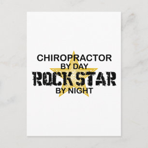Chiropraktiker Rock Star by Night Postkarte
