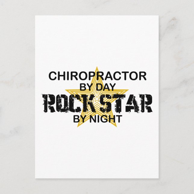 Chiropraktiker Rock Star by Night Postkarte (Vorderseite)