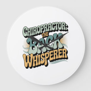 Chiropraktiker Rückenflüsterer Geschenkidee Große Wanduhr