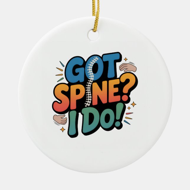 Chiropraktiker Spaß Spine Health Zitat Keramik Ornament (Vorne)