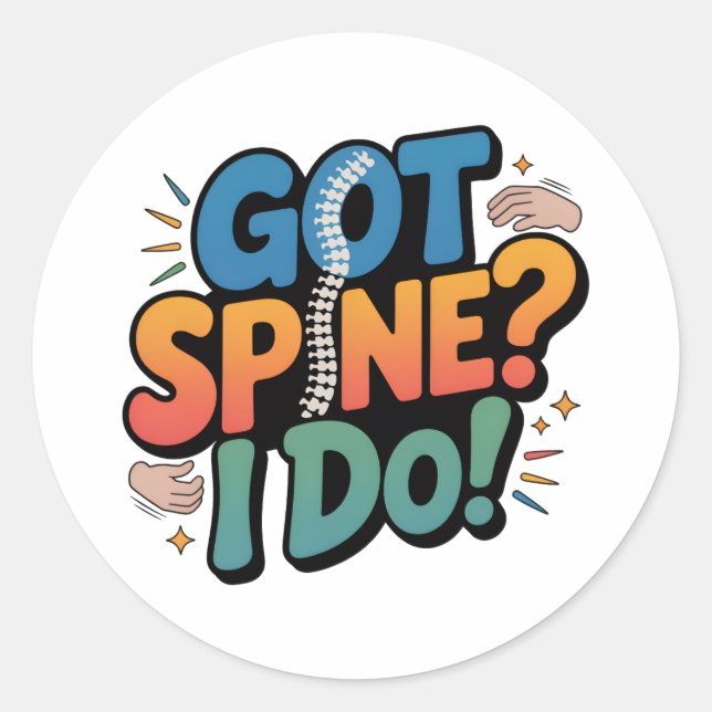 Chiropraktiker Spaß Spine Health Zitat Runder Aufkleber (Vorderseite)