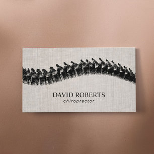 Chiropraktiker Spinentherapeut Linen Visitenkarte
