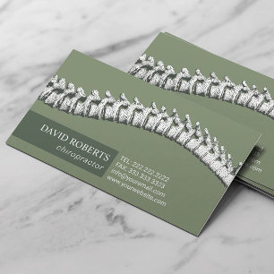 Chiropraktiker Therapeut Sage Green Terminkarte