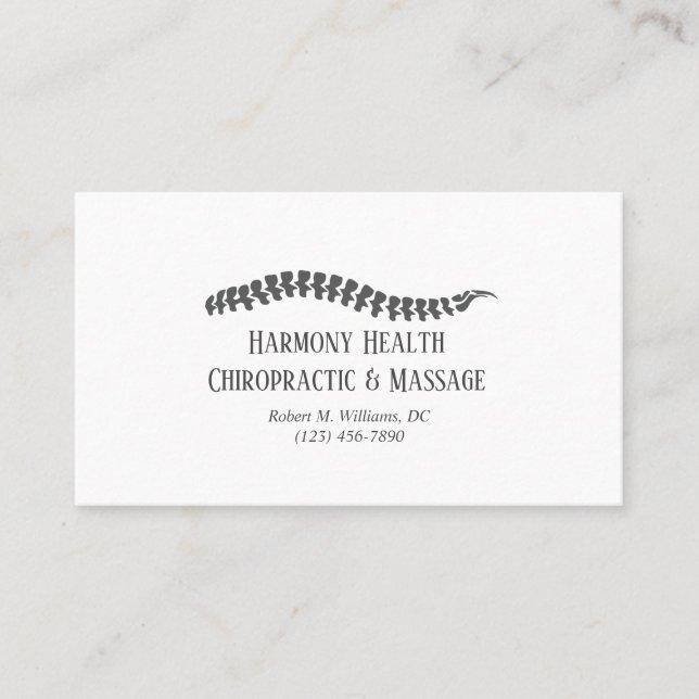 Chiropraktiker Visitenkarte (Vorderseite)