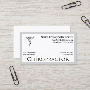 Chiropraktiker Visitenkarte für Chiropraktik