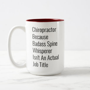 Chiropraktiker Weil Rückenflüsterer Kollege Zweifarbige Tasse