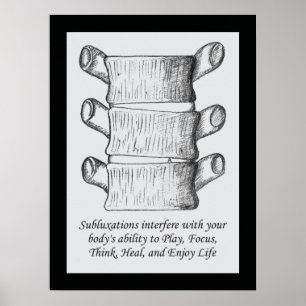 Chiropraktiksubluxations-Zitat-Plakat Poster