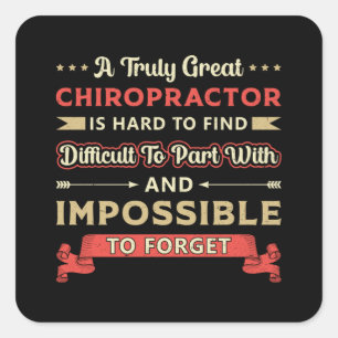 Chiropraktikum Chiropraktikum Quadratischer Aufkleber