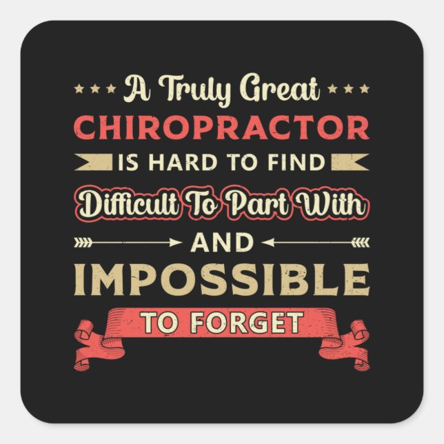 Chiropraktikum Chiropraktikum Quadratischer Aufkleber (Vorderseite)