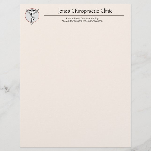 Chiropraktikum Letterhead Briefbogen (Vorderseite)
