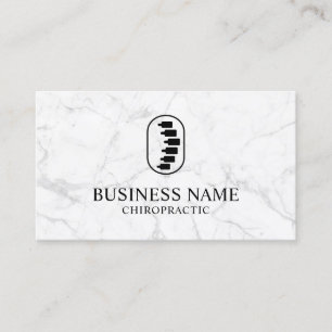 Chiropraktikum-Spine-Logo Chiropraktor-Marmor Visitenkarte