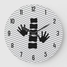 Chiropraktische Handschuhe und Wandleuchte mit Spi Große Wanduhr