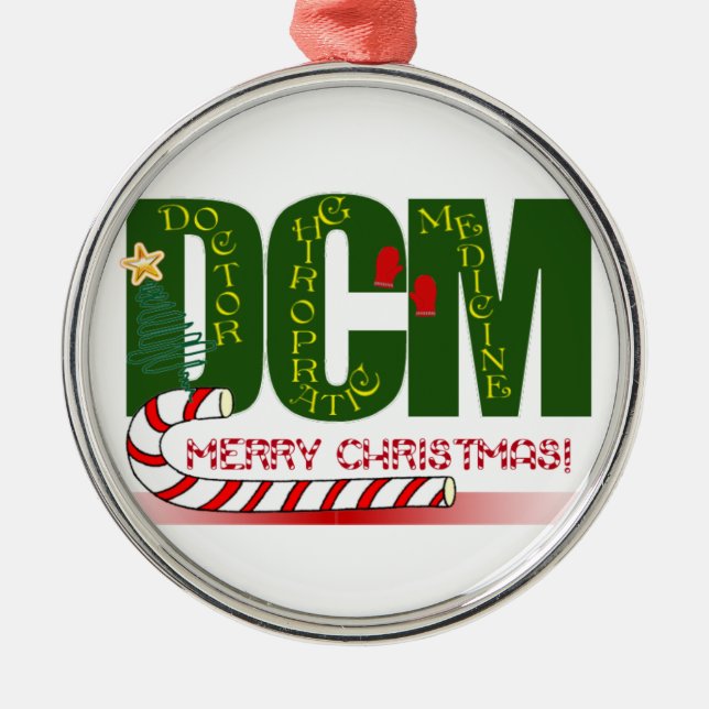 CHIROPRAKTISCHE MEDIZINISCHE CHRISTMAS FÜR DCM-ARZ ORNAMENT AUS METALL (Vorne)