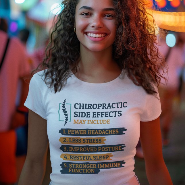 Chiropraktische Nebenwirkungen Chiropraktor-Neuhei Tri-Blend Shirt (Chiropractor Side Effects Coworker Swag Womens White T-Shirt)