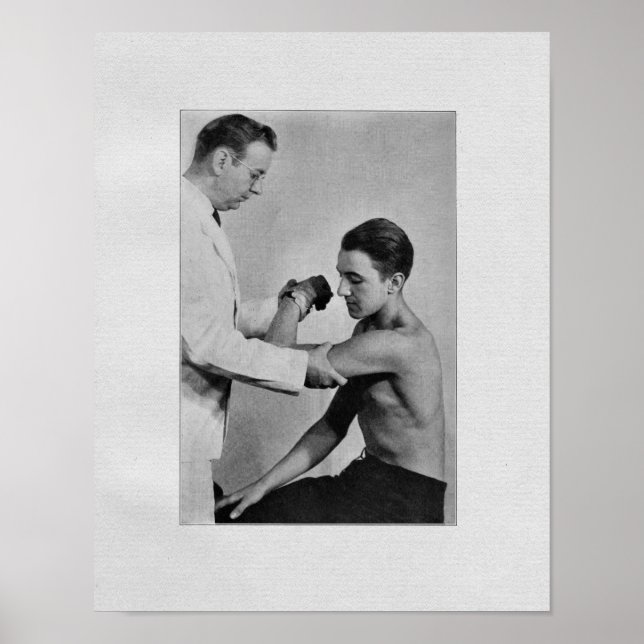 Chiropraktische Schulterprüfung Vintag Poster (Vorne)