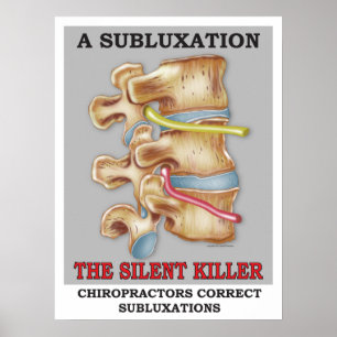 Chiropraktische Subluxation Stille Killer Poster