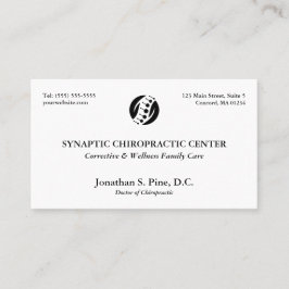 Chiropraktische Terminkarten nach traditionellem L Visitenkarte