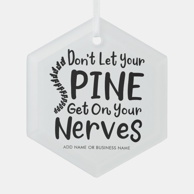 Chiropraktische Weihnachtsarbeiter Ornament Aus Glas (Vorderseite)