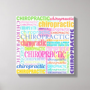 Chiropraktische Word Collage Wrapped Canvas Leinwanddruck