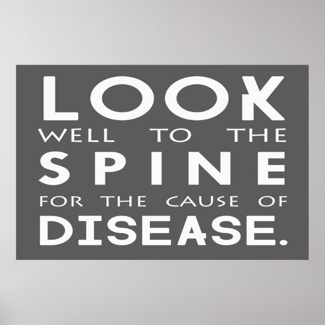 CHIROPRAKTISCHER BLICK AUF DIE SPINE POSTER (Vorne)