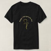 Chiropraktischer Tag Gold Kontur T - Shirt
