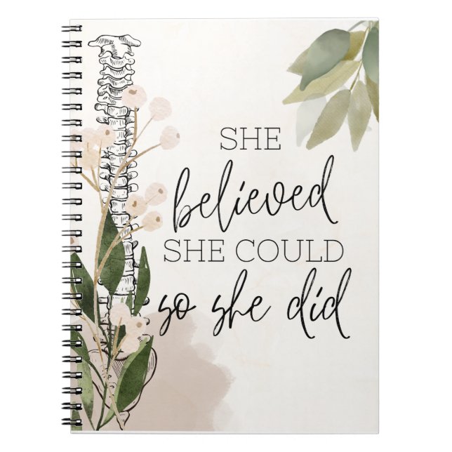 Chiropraktisches Abschluss-Geschenk, Chiropraktiku Notizblock (Vorderseite)