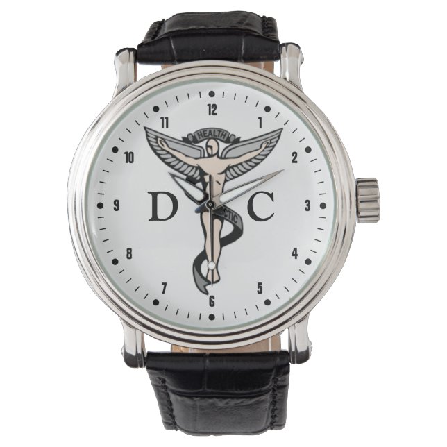 Chiropraktisches Emblem DC Watch Armbanduhr (Vorderseite)