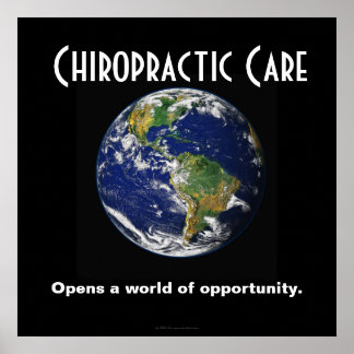 Chiropraktisches Poster: Eine Welt der Möglichkeit Poster
